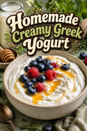 Homemade Creamy Greek Yogurt with Live Starter Culture