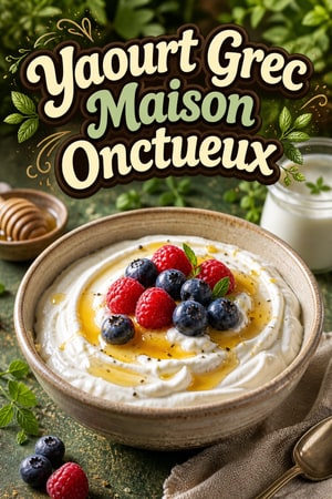 Yaourt Grec Maison Onctueux aux Ferments Actifs