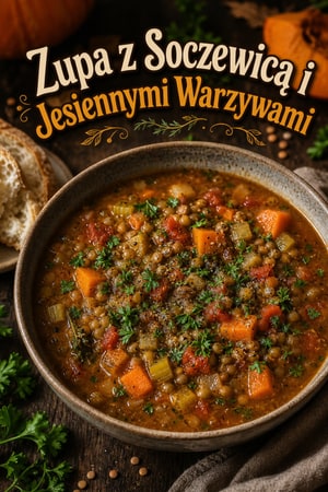 Zupa z Soczewicą i Jesiennymi Warzywami z Ziołami