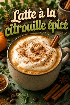 Latte à la citrouille épicé maison avec mousse vanille