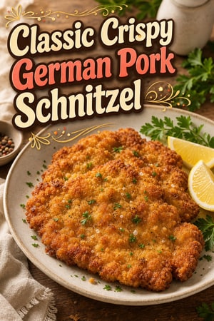 Classic Crispy German Pork Schnitzel (Schweineschnitzel)