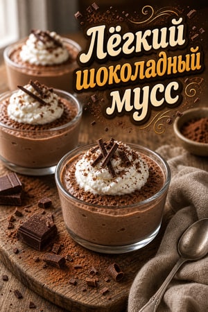 Классический лёгкий шоколадный мусс — нежный рецепт