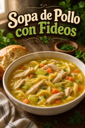Sopa de Pollo con Fideos de la Abuela | Receta Reconfortante