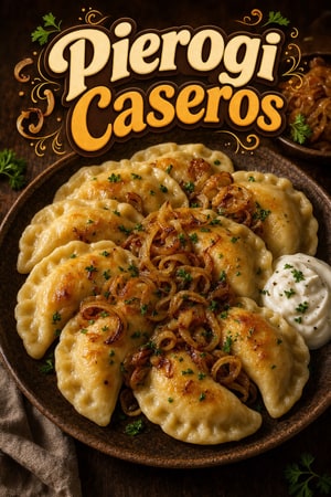 Pierogi Caseros de Patata y Queso con Cebolla Salteada