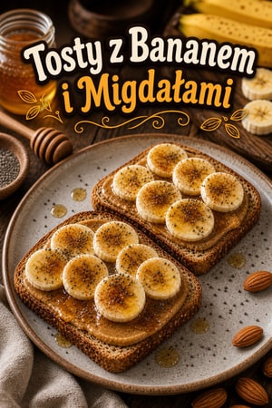 Energetyczne tosty z masłem migdałowym i bananem