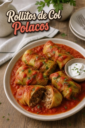 Golabki: Rollos de Col Rellenos de Carne y Arroz
