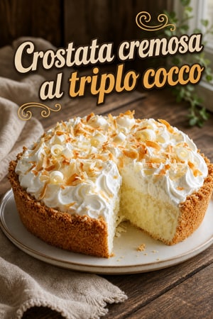 Crostata cremosa al triplo cocco
