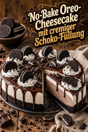 No-Bake Oreo-Cheesecake mit cremiger Schoko-Füllung