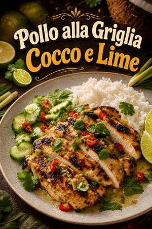 Petto di Pollo alla Griglia con Latte di Cocco, Lime e Citronella