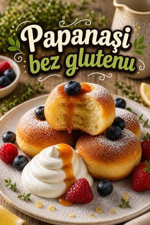 Francuskie papanași bezglutenowe z crème fraîche i cytryną