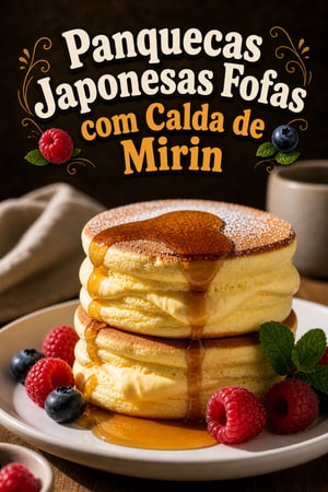 Panquecas Japonesas Fofas com Calda de Mirin Doce