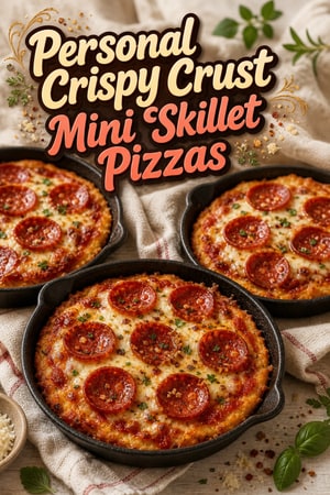 Personal Crispy Crust Mini Skillet Pizzas with Pepperoni