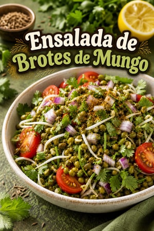 Ensalada de Judía Mungo Germinada con Limón y Comino
