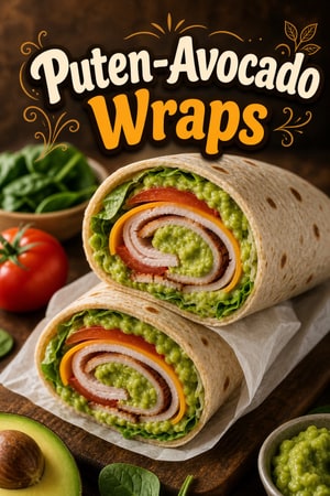 Proteinreiche Truthahn-Avocado-Wraps für die Schule