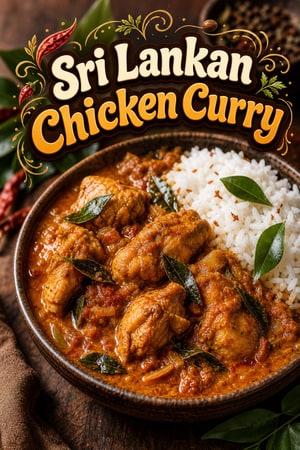 Authentic Sri Lankan Chicken Curry with Fragrant Rice