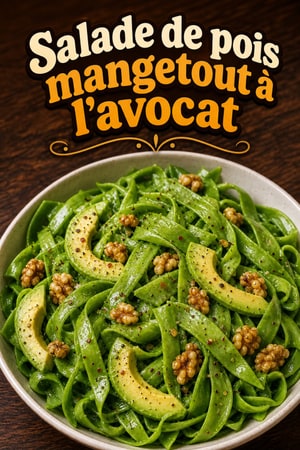 Salade de pois mangetout à l'avocat