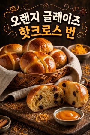 부활절 브런치용 촉촉한 스파이스 핫크로스 번과 향긋한 오렌지 글레이즈 레시피(집에서 만드는 베이커리 스타일)
