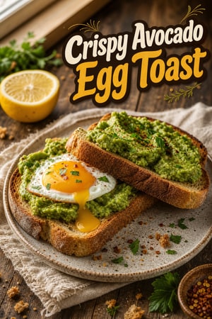 Upgraded Avocado Egg Toast with Crispy Reborn Bread