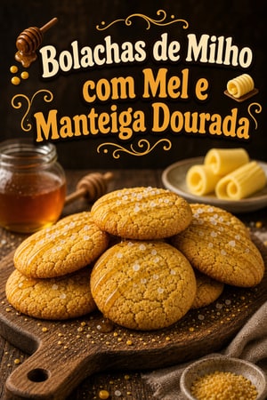 Bolachas de Milho com Manteiga Dourada e Mel (sem glúten)