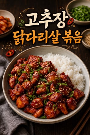 고추장 닭다리살 볶음 - 깔끔하고 매콤한 한끼