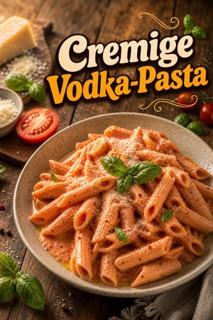 Cremige Vodka-Pasta mit San Marzano und Basilikum, schnell