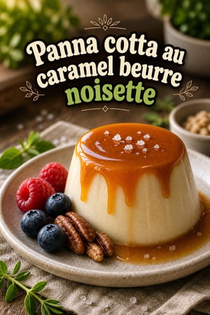 Panna cotta au caramel beurre noisette et sel de mer