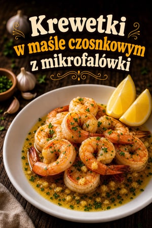 Krewetki w maśle czosnkowym z mikrofalówki — 5 minut