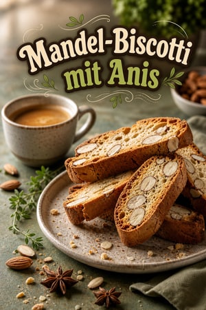 Klassische italienische Mandel-Biscotti mit Anis