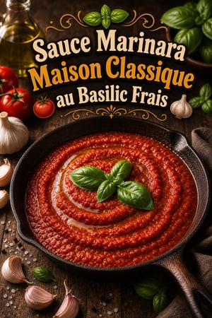 Sauce Marinara Maison Classique au Basilic Frais