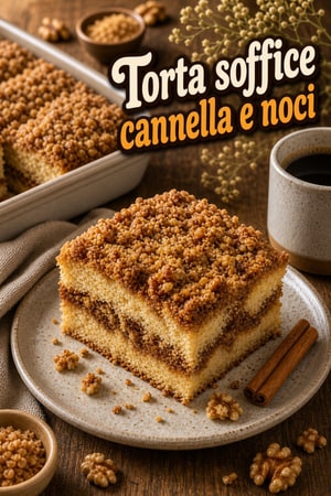 Torta al Caffè Americana con Panna Acida e Cannella