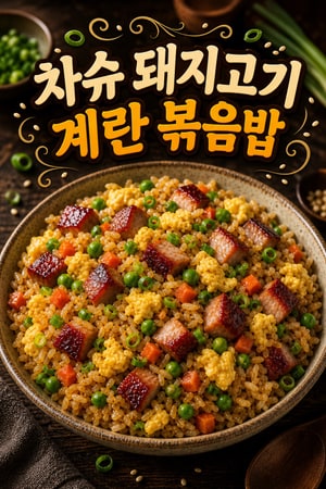 달콤 짭조름한 차슈 돼지고기 계란 볶음밥: 20분 완성 중화요리 레시피