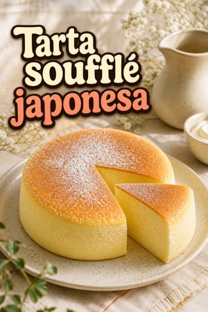 Tarta soufflé japonesa ligera y esponjosa (cotton cheesecake)