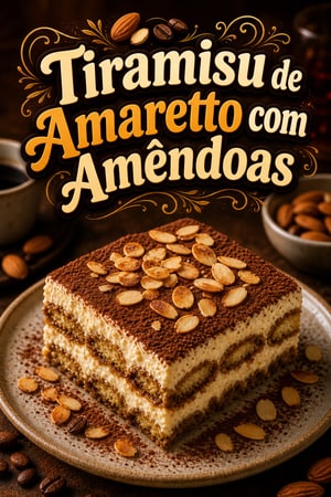 Tiramisu de Amaretto Veludado com Amêndoas Torradas