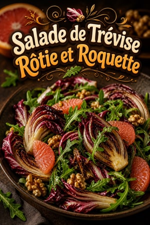 Salade de Trévise Rôtie, Roquette et Vinaigrette aux Agrumes