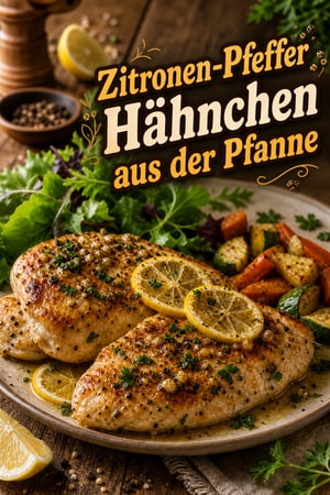 Zitronen-Pfeffer-Hähnchenbrust aus der Pfanne – saftig & frisch