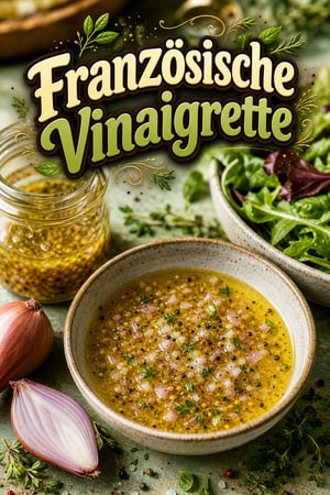 Klassische französische Vinaigrette mit Schalotten und Dijon