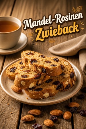Knusprige Mandel-Rosinen Tea Rusks zum Tee genießen