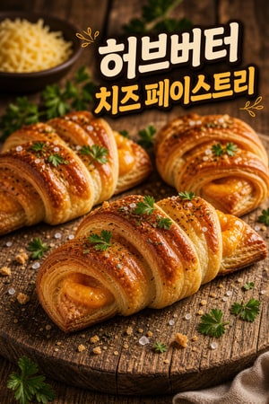 허브버터 글레이즈와 후추로 맛낸 바삭한 치즈 베어클로, 따뜻한 아침과 잘 어울리는 레시피 간단한 브런치용