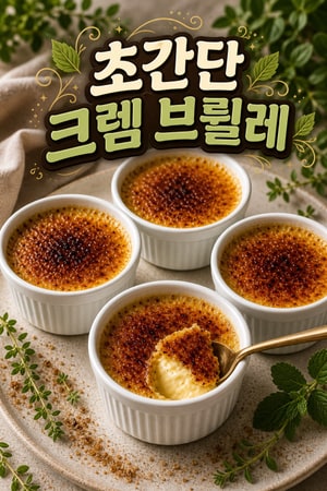 재료 3개로 끝내는 초간단 바닐라빈 크렘 브륄레 레시피
