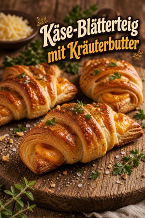 Knusprige Käse-Bärentatzen mit Kräuter-Butter-Glasur