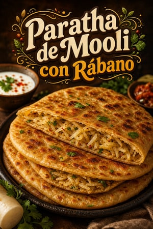 Mooli Paratha: Pan Plano Indio Relleno de Rábano Especiado