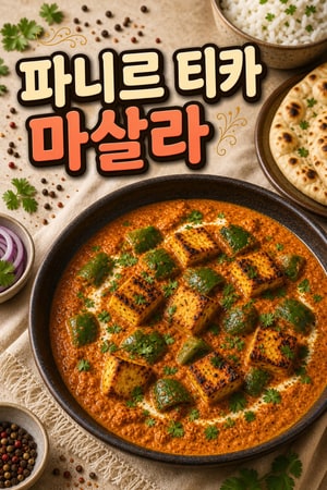 [레시피] 인도 레스토랑 스타일 파니르 티카 마살라 만들기
