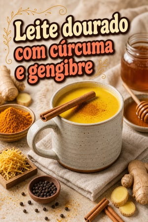 Leite Dourado Anti-inflamatório com Cúrcuma e Gengibre