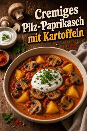 Cremiges Instant Pot Pilz-Kartoffel-Paprikasch mit Sauerrahm