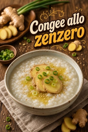 Congee allo zenzero per nausea in gravidanza, delicato