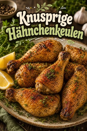 Knusprige Hähnchenunterkeulen aus dem Ofen mit Knoblauch