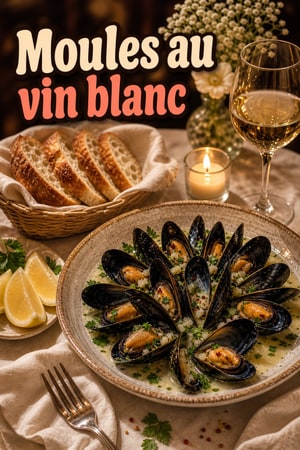 Moules au vin blanc et à l'ail pour un dîner romantique
