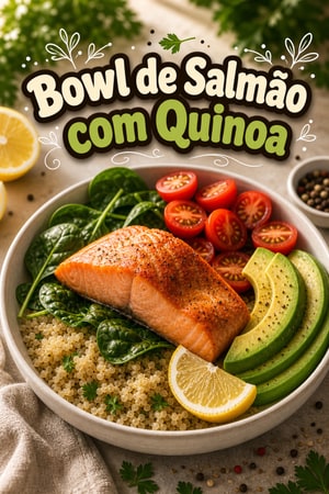 Bowl de Salmão com Espinafres e Quinoa: Nutritivo e Prático