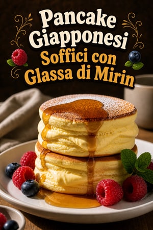 Pancake Giapponesi Soffici con Glassa di Mirin Dolce