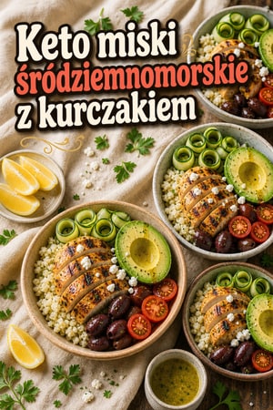 Keto miski śródziemnomorskie z cytrynowym dressingiem